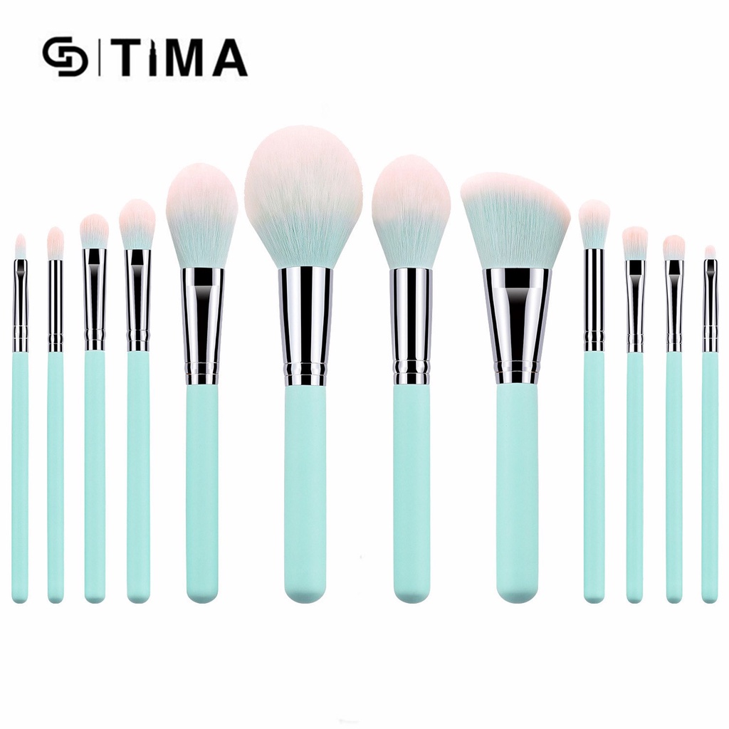 Set 11 cọ trang điểm GDTIMA nhiều màu sắc tùy chọn làm đẹp tiện dụng