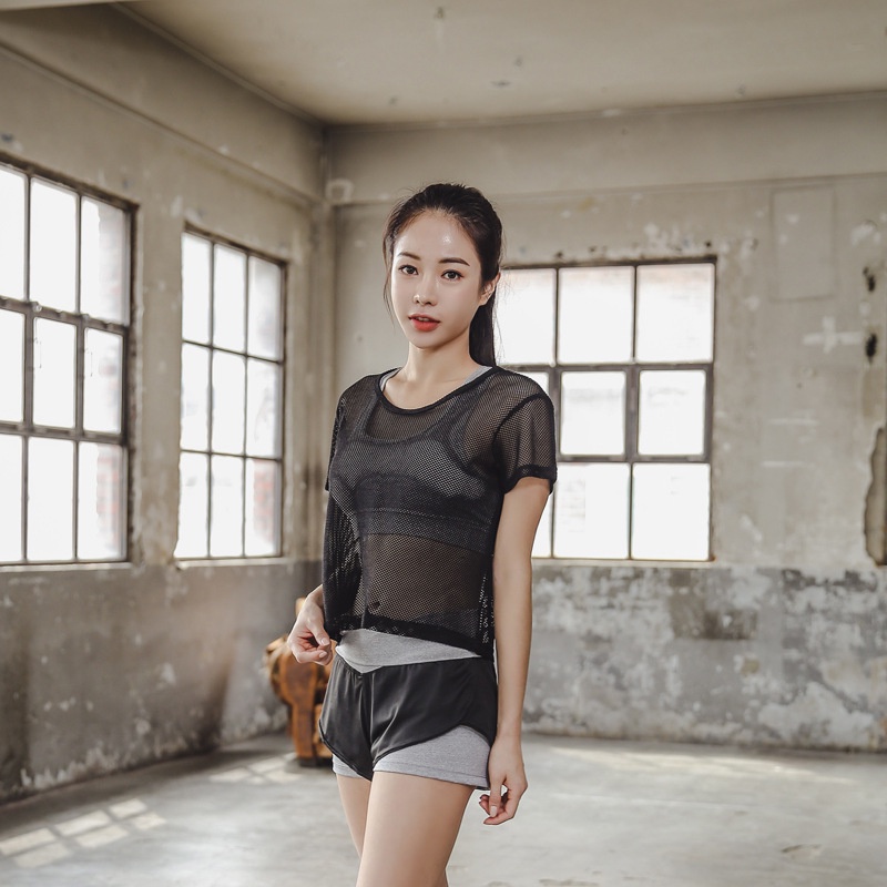 Áo lưới tập Gym, tập Yoga thể thao TOPBODY  tôn dáng Cao Cấp-AOYOG04