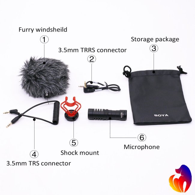 BOYA BY-MM1 Video Microphone Livestream Recording Microphone