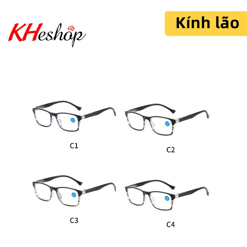 Kính viễn thị xem điện thoại bản lề bằng lò xo, gọng vuông họa tiết độc đáo lịch sự, phù hợp cả nam và nữ mã Y8503