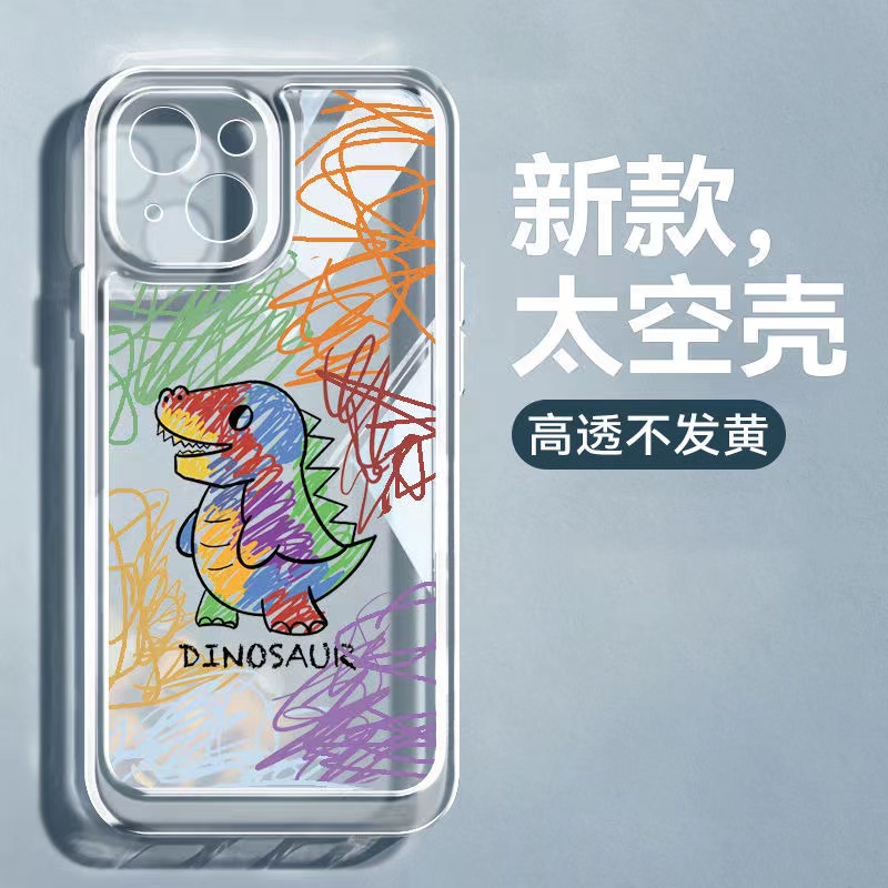 Ốp Điện Thoại Trong Suốt Hình Khủng Long Cho iphone 11 13 7 8 Plus 12 13Pro Max X XS Max 7 8 SE 2020