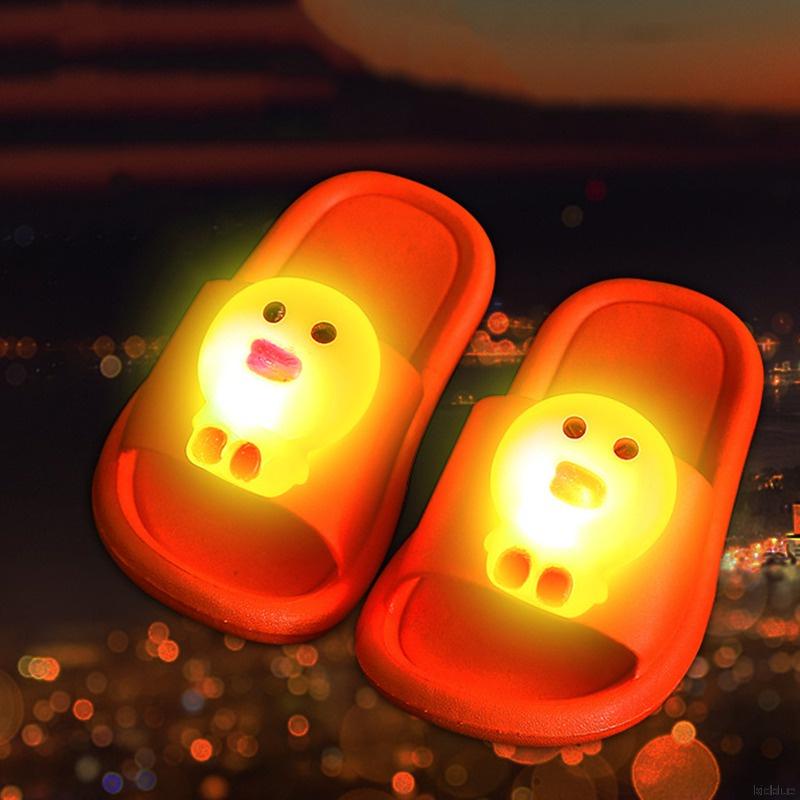 Xăng đan Chống Trượt Thoáng Khí Có Đèn Led Dạ Quang Họa Tiết Động Vật Thỏ Thời Trang Mùa Hè Đi Biển Mùa Hè Dành Cho Trẻ Em