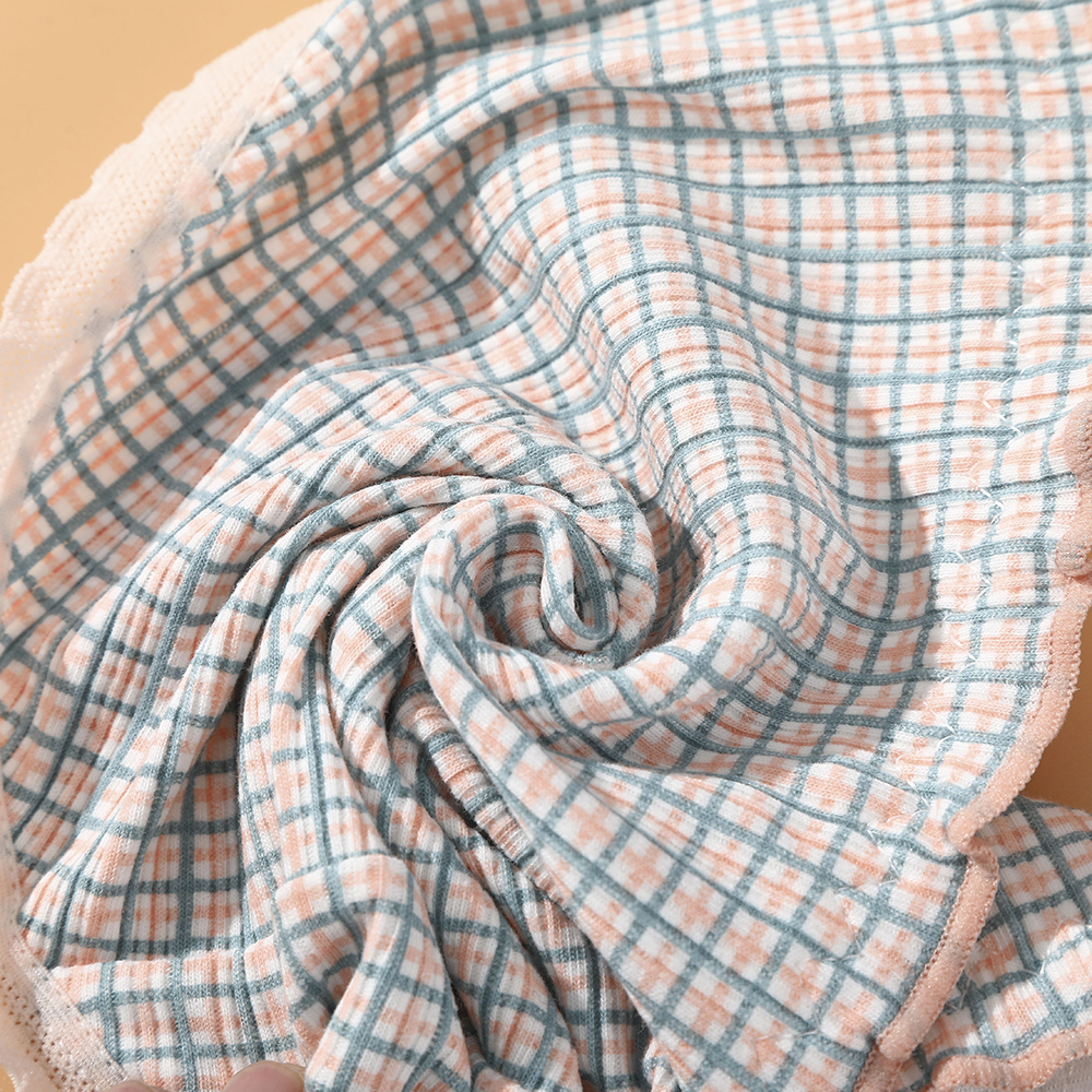 Quần lót AIJOLEN cotton mềm mại thoáng khí lưng vừa họa tiết kẻ sọc phong cách Nhật Bản nhỏ nhắn xinh xắn dành cho nữ