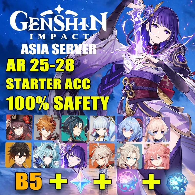 Genshin Impact người mới bắt đầu 5star+Primogem+IF+AF Asia