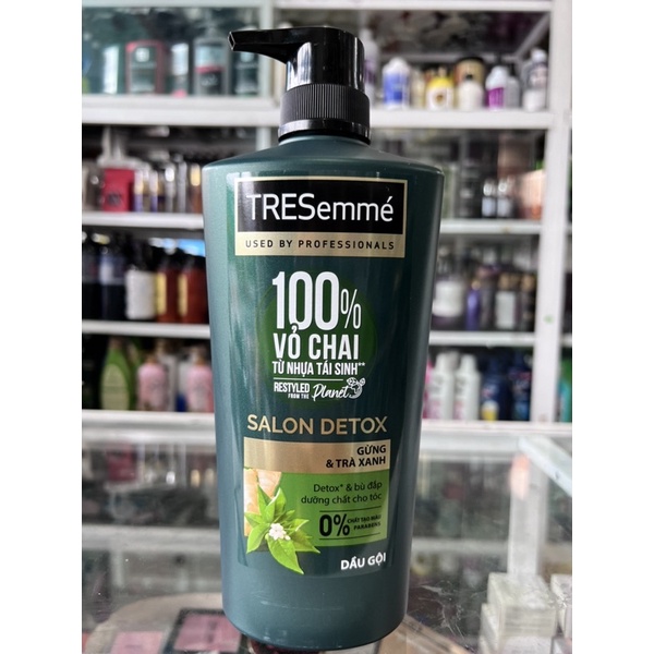 Dầu gội và xả tresemme Salon DETOX  gừng và trà xanh 640g chẩn salon tại nhà nuôi dưỡng và  sạch sâu