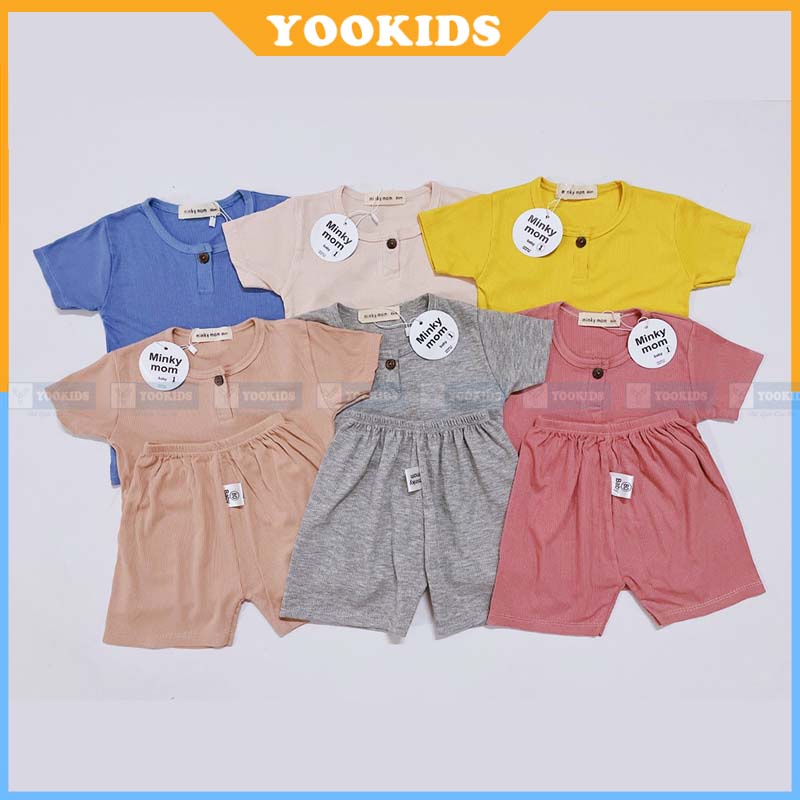 Đồ bộ cho bé trai, bé gái YOOKIDS cúc cài cổ chất tăm lạnh mềm mát và thấm hút mồ hôi cực tốt cho bé từ 0 1 2 3 4 tuổi