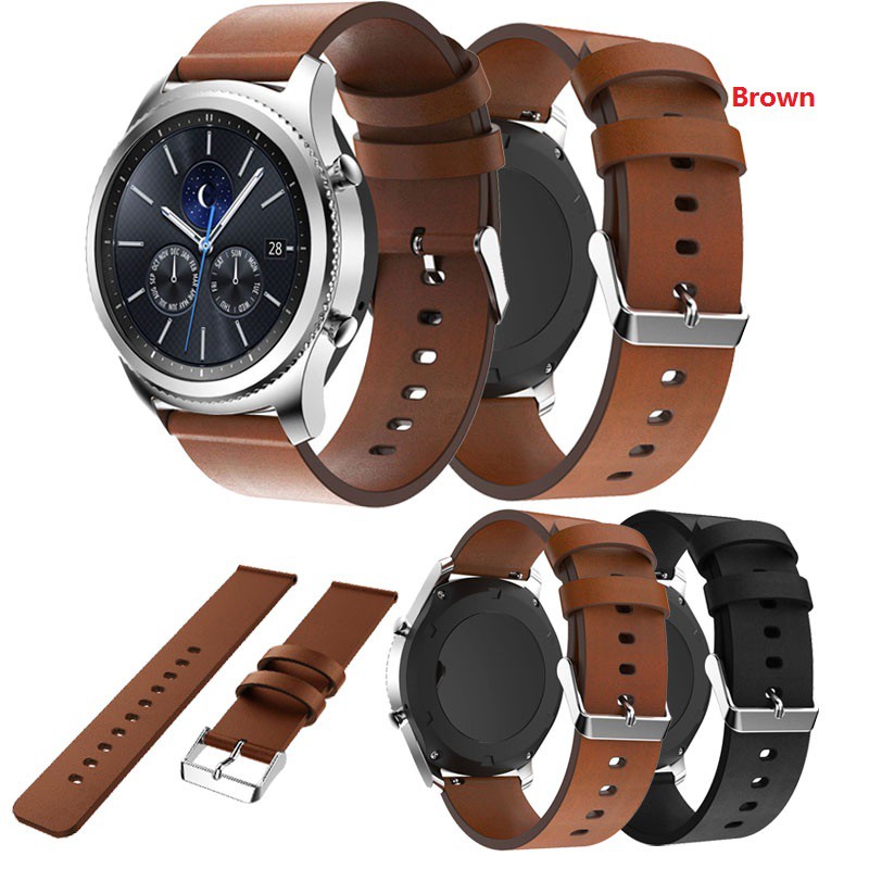 Dây da thay thế đồng hồ đeo tay cho Samsung Gear S3 Frontier / S3 Classic