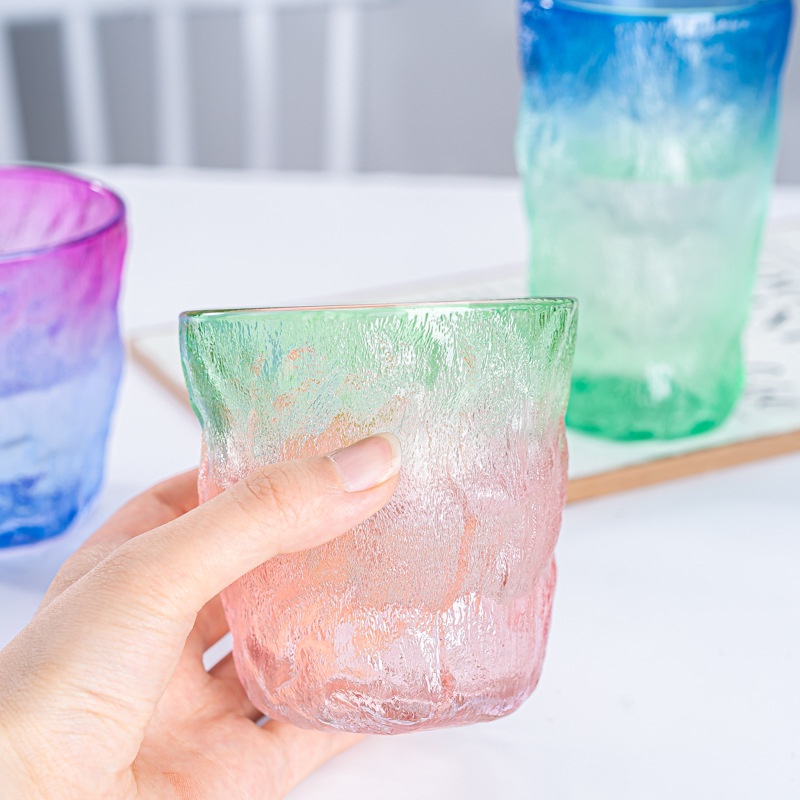 Cốc thuỷ tinh cao cấp 260ml chất liệu thủy tinh màu chịu nhiệt tốt dùng để uống cafe uống rượu cực chill