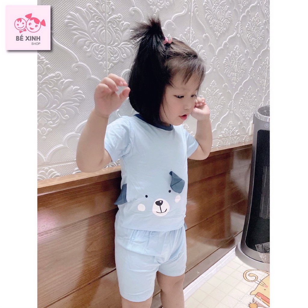 Quần áo mùa hè tay ngắn cho bé gái bé trai Kwoo [Siêu cưng] đồ bộ ngắn cộc tay cho bé gái trai trẻ em thun lạnh hình thú