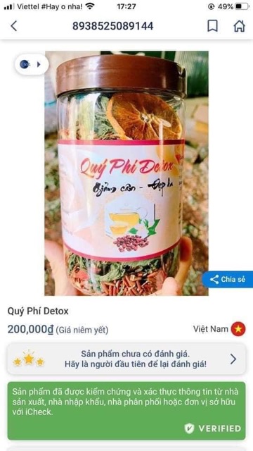 Trà thảo dược quý phi Detox giảm cân đẹp da 1 hộp đủ vị