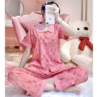 ĐỒ BỘ MẶC NHÀ PYJAMA HOA CỔ SEN LỤA 100D (NHIỀU MẪU)