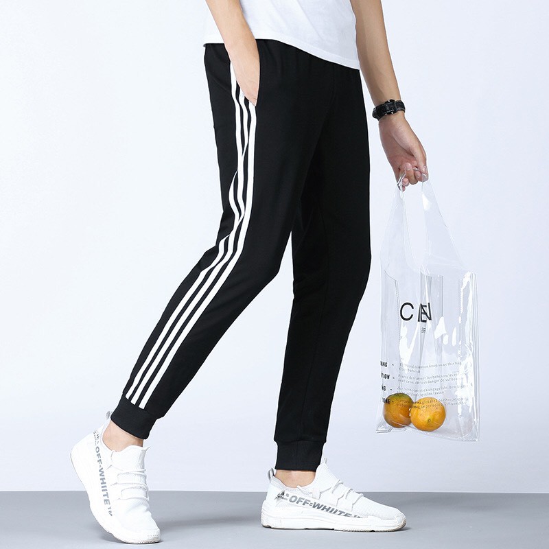 Quần dài thể thao nam cao cấp vải chun xuất khẩu mềm mại co dãn 4 chiều bo gấu,bigsize-cam kết hàng đúng m