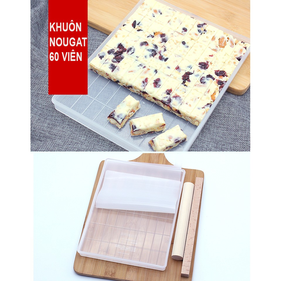 Khuôn Kẹo Nougat 60 Viên, Đế Rời 50 Chi Tiết Vaobep