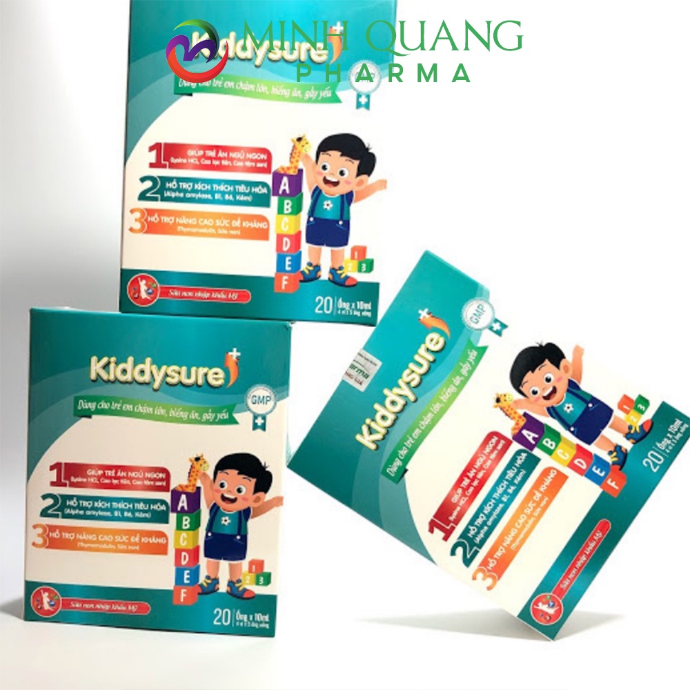 Siro ăn ngon KIDDYSURE giúp bé ăn ngon, ngủ ngon, tiêu hoá tốt, tăng cân, tăng sức đề kháng hộp 20 ống