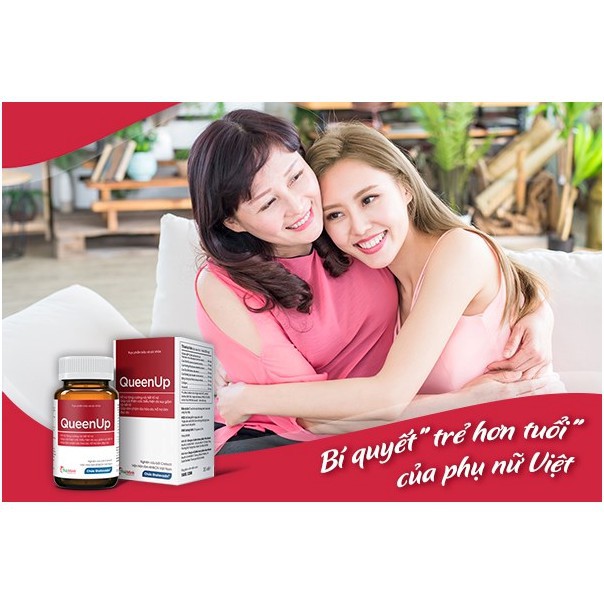 Viên uống QueenUp – Tăng cường nội tiết tố nữ, điều hòa kinh nguyệt, hỗ trợ làm đẹp da