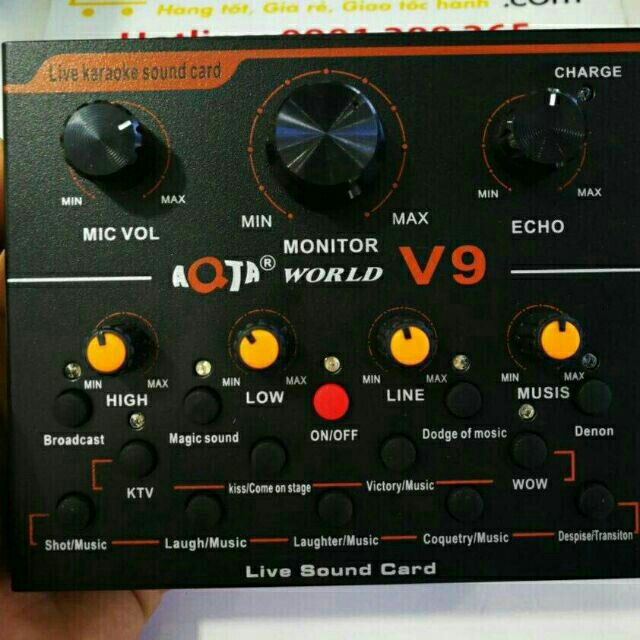 Combo livestream mic ISK AT100 và sound card V9 bản tiếng Anh