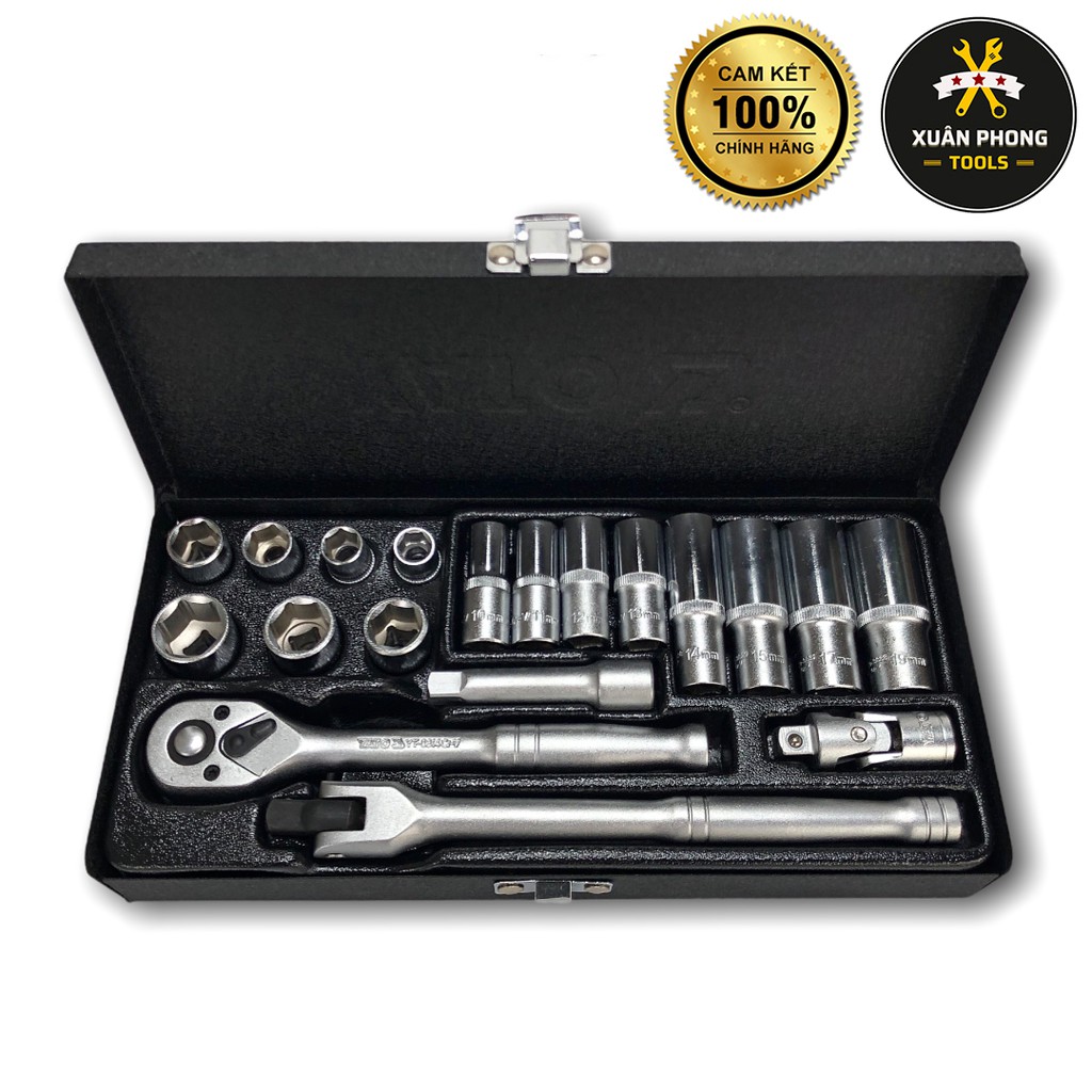 Bộ tuýp cần siết 19 chi tiết 3/8" YATO YT-38641 | Xuân Phong Tools