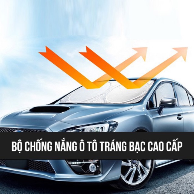 Bộ Chống Nắng Cho Ô Tô Tráng Bạc 6 Món