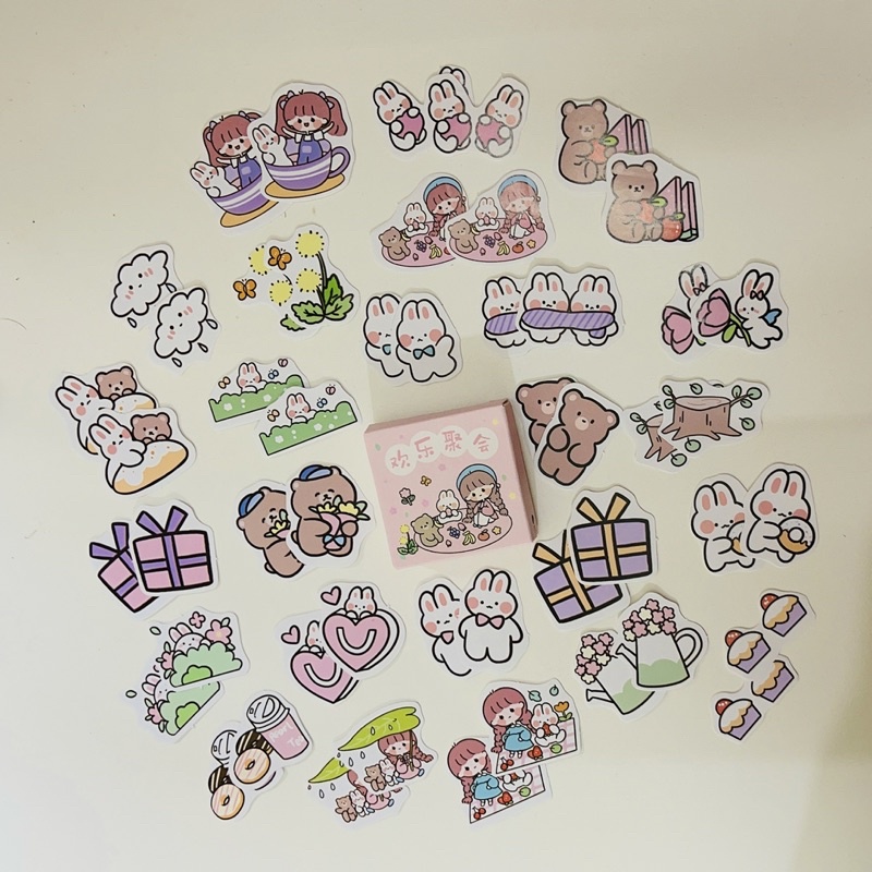 Hộp nhỏ 50 Sticker dễ thương