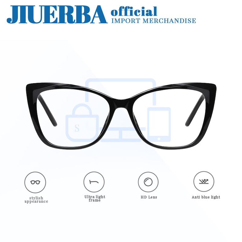 JIUERBA Mắt Kính Chống Tia Bức Xạ Và Ánh Sáng Xanh Phong Cách Cổ Điển Cho Nữ