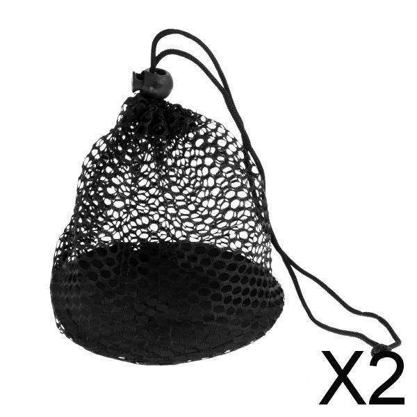 2xNylon Mesh Nets Bag Pouch Golf Tennis Ball 25 Balls Carrying Holder Storage
