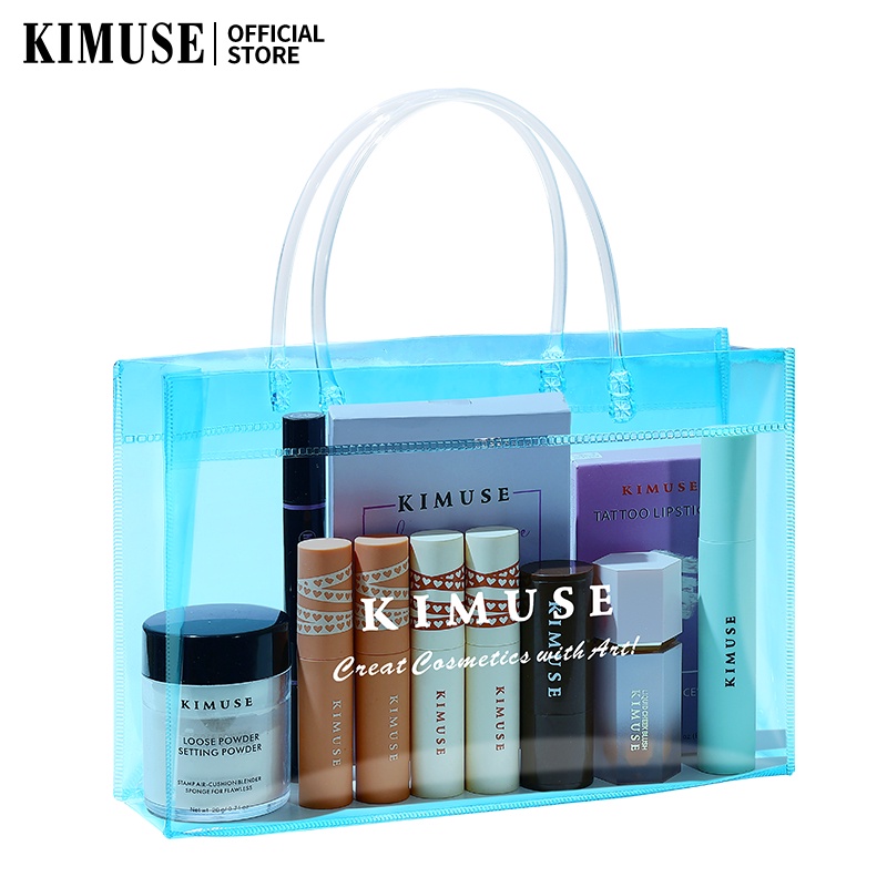 Túi đựng mỹ phẩm KIMUSE bằng nhựa PVC trong suốt dễ mang theo tiện lợi cho du lịch