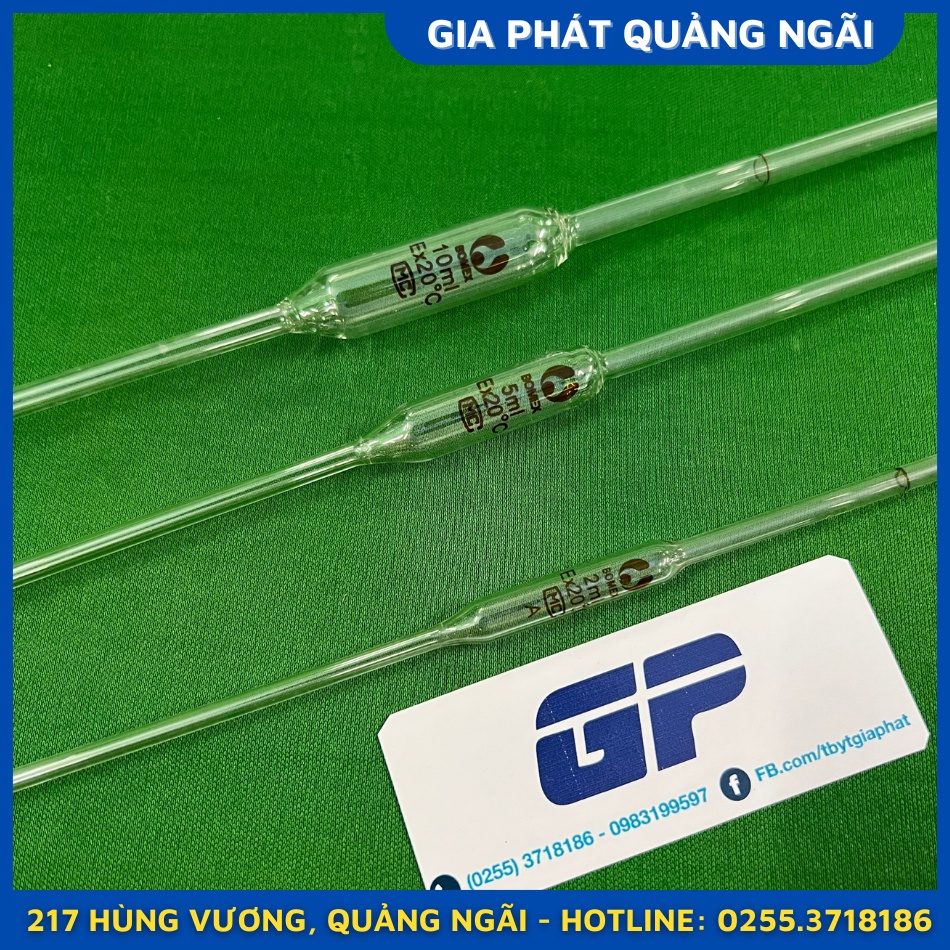 PIPET THUỶ TINH BẦU 1ml-2ml-5ml-10ml-20ml DÙNG TRONG PHÒNG THÍ NGHIỆM