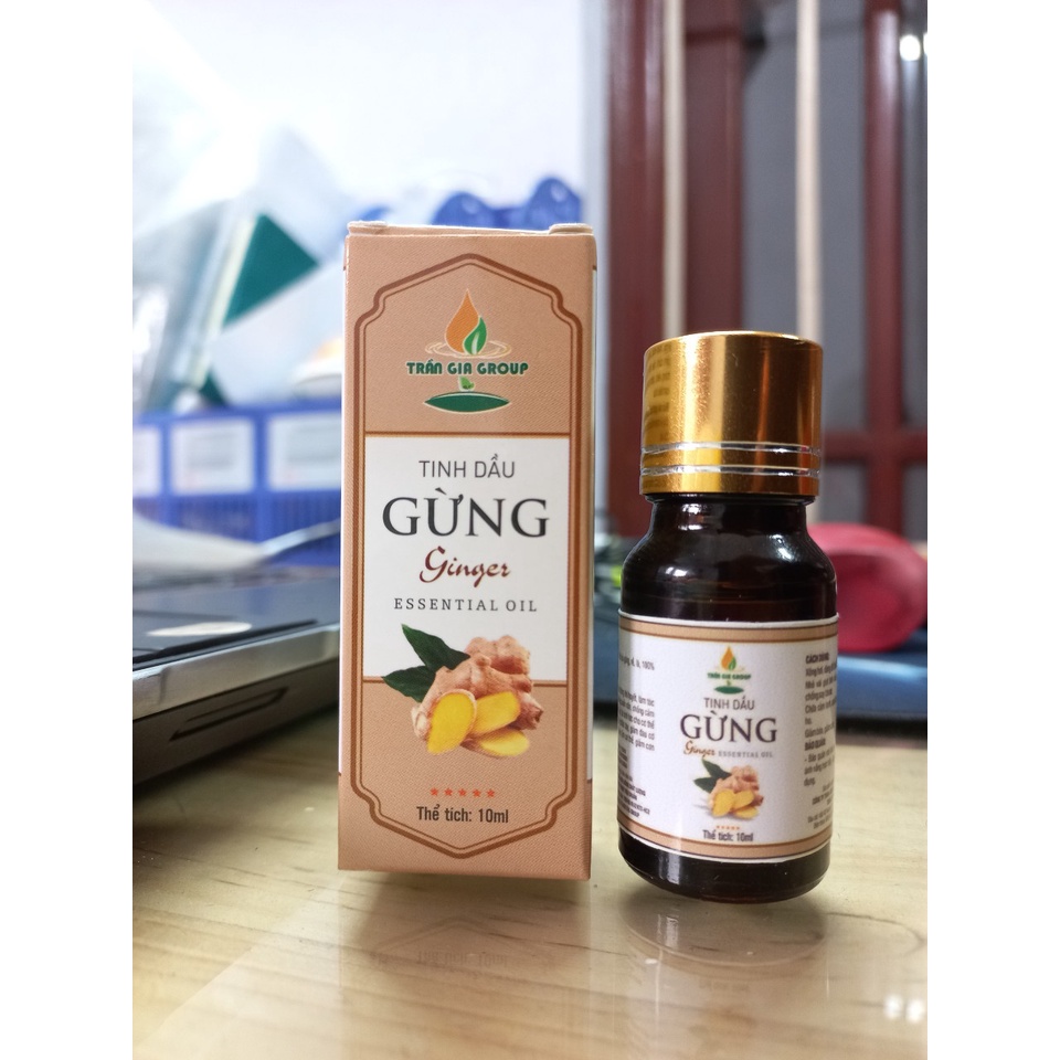 Tinh dầu gừng Ginger essential oil 10ml -giúp lưu thông khí huyết, làm tóc mọc nhanh , chống cảm lạnh