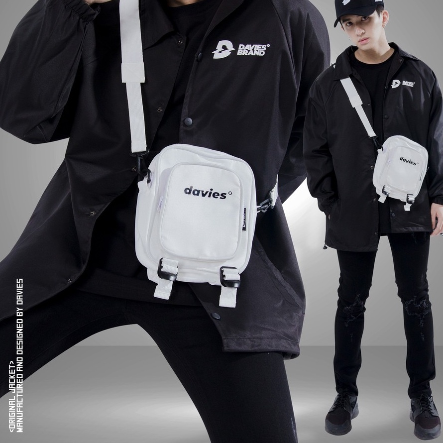 Áo khoác dù nam nữ form rộng màu đen Davies Brand Basic Jacket local brand M004