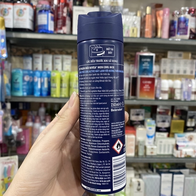 Xịt ngăn mùi Nivea Men Cool Kick mát lạnh 150ml (đủ loại)