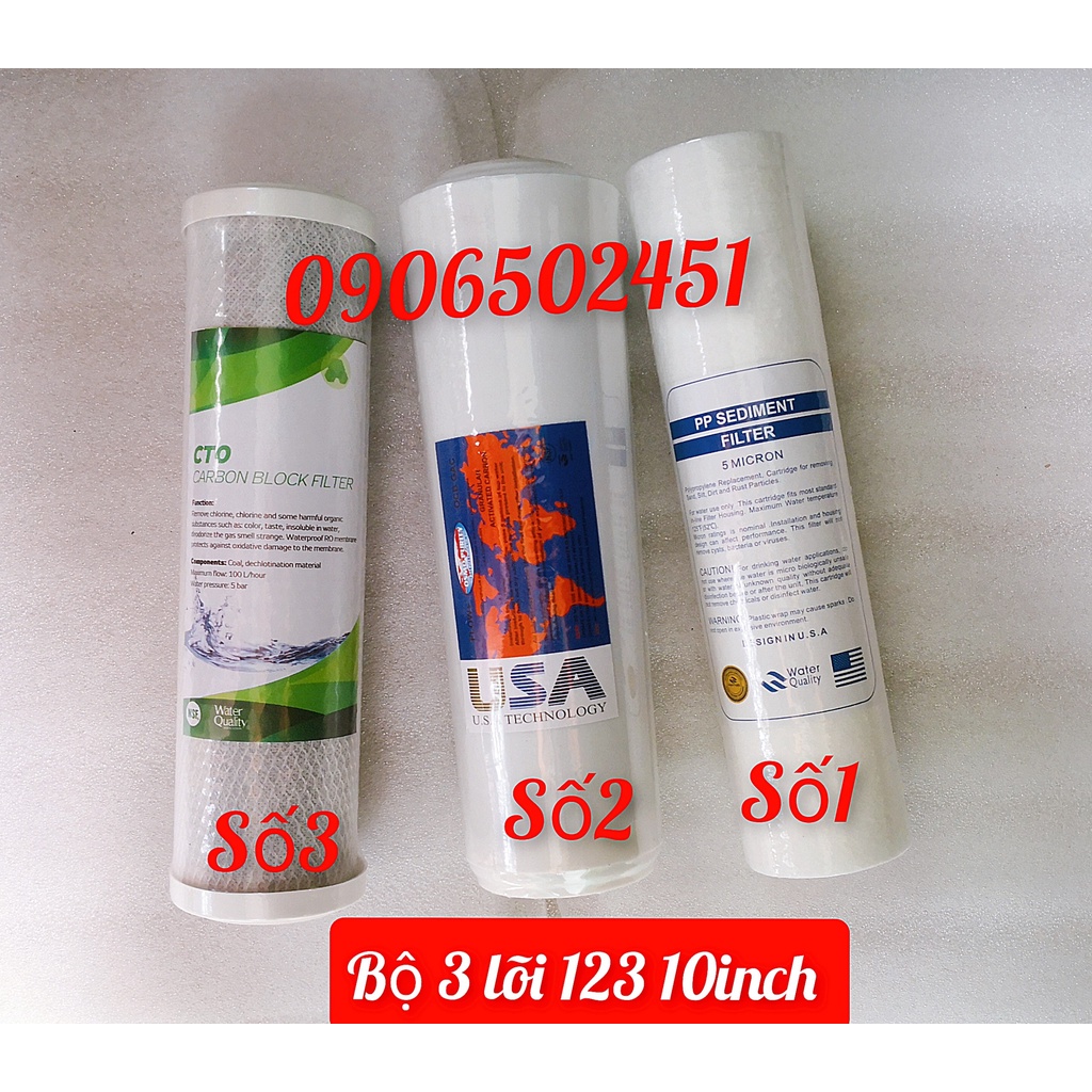 Bộ 3,5,10  lõi  lọc nước số 1 PP 10inch SAGANA