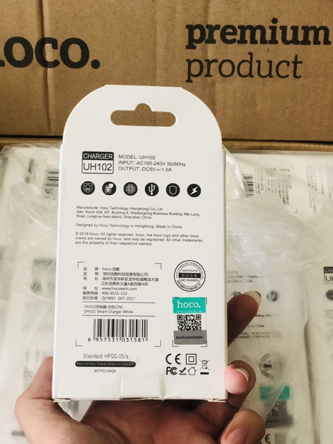 Củ sạc hoco UH102 Chính hãng bảo hành 12 tháng