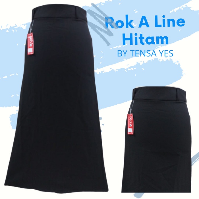 (Gerard93.store) Chân Váy Dài Chữ A Màu Đen Không Co Giãn / Không Co Giãn / Màu Đen, S
