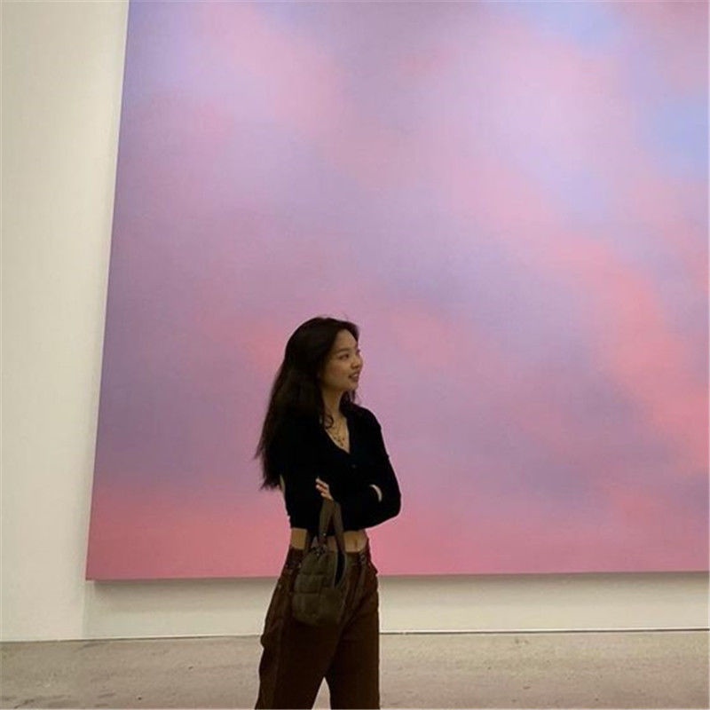 Áo kiểu tay dài cổ chữ V thiết kế thanh lịch