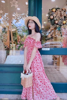 Đầm maxi hoa vintage