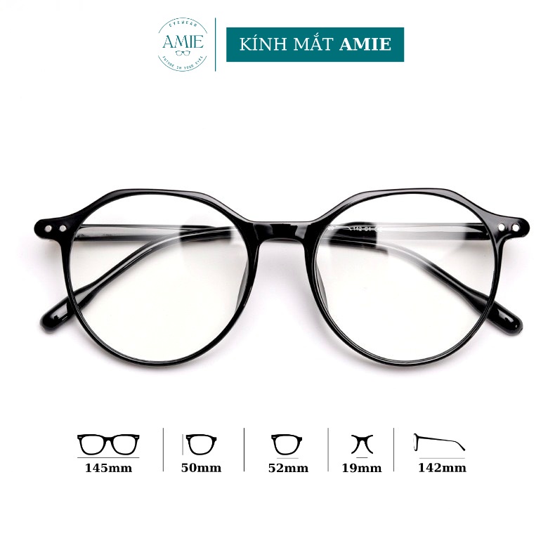 Gọng kính cận nhựa AMIE Eyewear mắt kính oval thời trang nam nữ 7115
