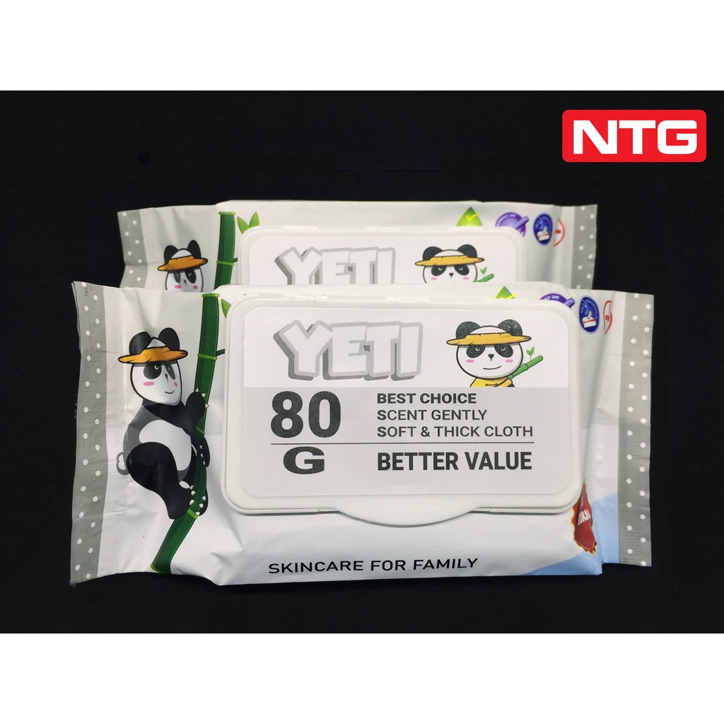 Nguyên thùng 50 gói khăn ướt  JETI XÁM 80g, Hàng xuất khẩu, giá siêu tiết kiệm