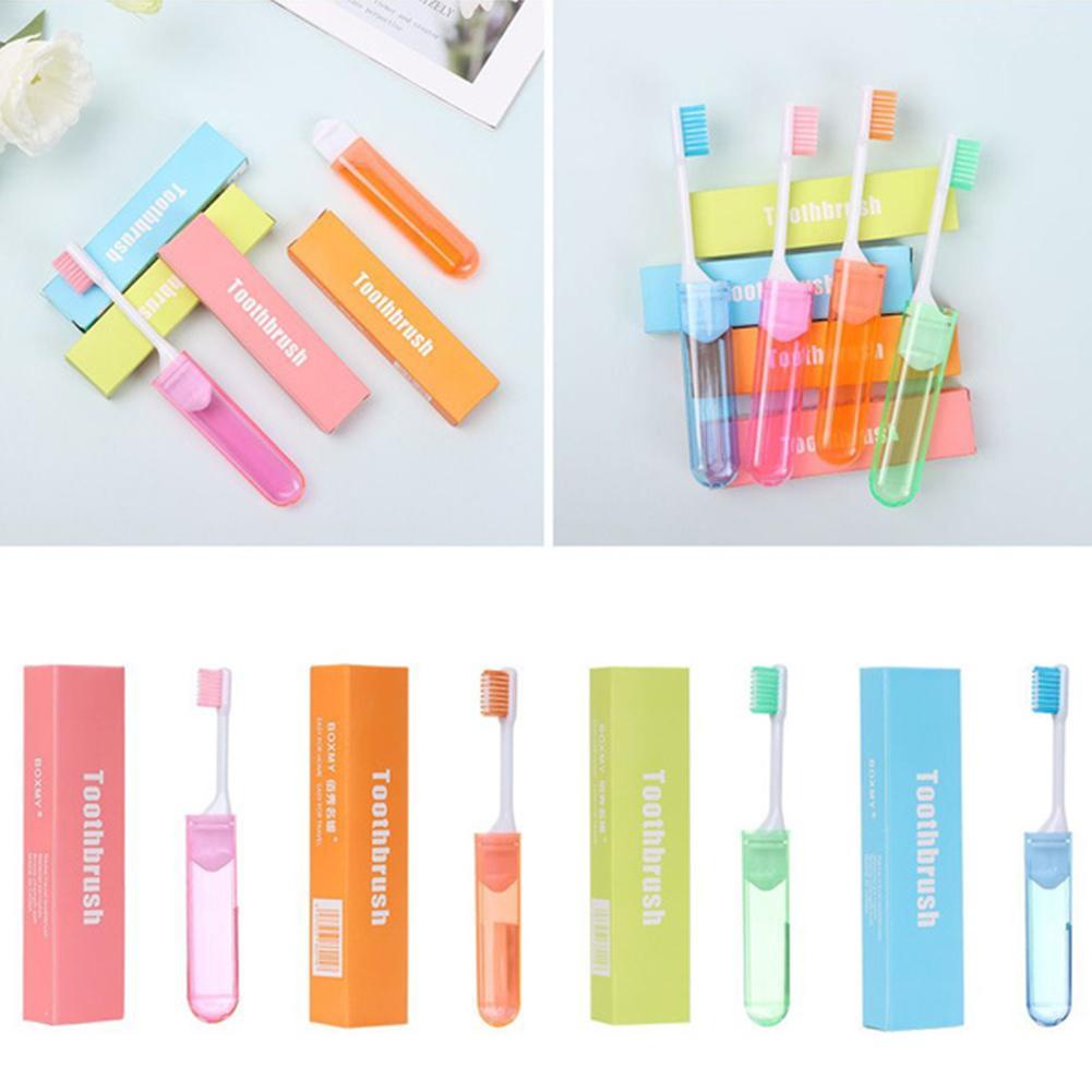Bàn Chải Đánh Răng Lông Mềm Mini Không Dùng Một Lần Có Thể Gấp Lại Dùng Khi Đi Du Lịch H2F8