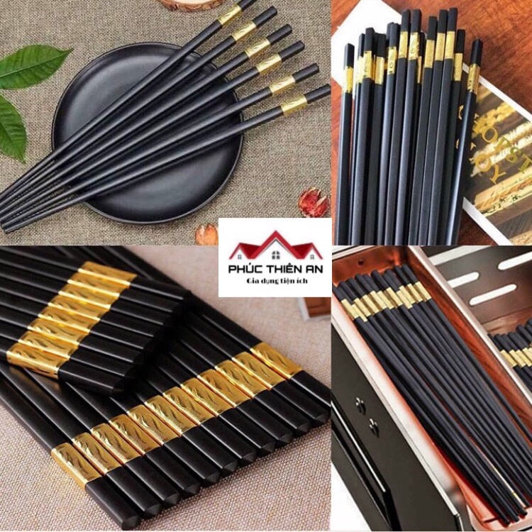Đũa hợp kim mạ vàng cao cấp
