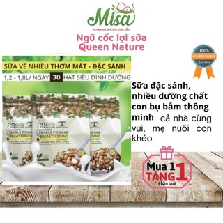 Ngũ Cốc Lợi Sữa Queen Nature-Ngũ Cốc Kích Lợi Sữa Queen Nature Bịch 800Gr giúp Sữa Mẹ Nhiều Hơn ,Đặc Hơn ,Thơm Hơn