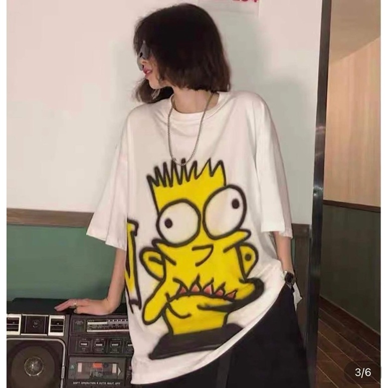 Set Thun Simpson Nữ [FREESHIP]  Bộ đồ áo form rộng tay lỡ kèm quần short  Ulzzang