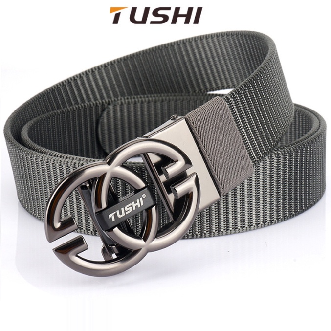 Dây nịt Nam vải dù_Tushi siêu bền đẹp, Dây nịt lính_vải bố_Khóa cài tự động chắc chắn, tiện lợi (X68)