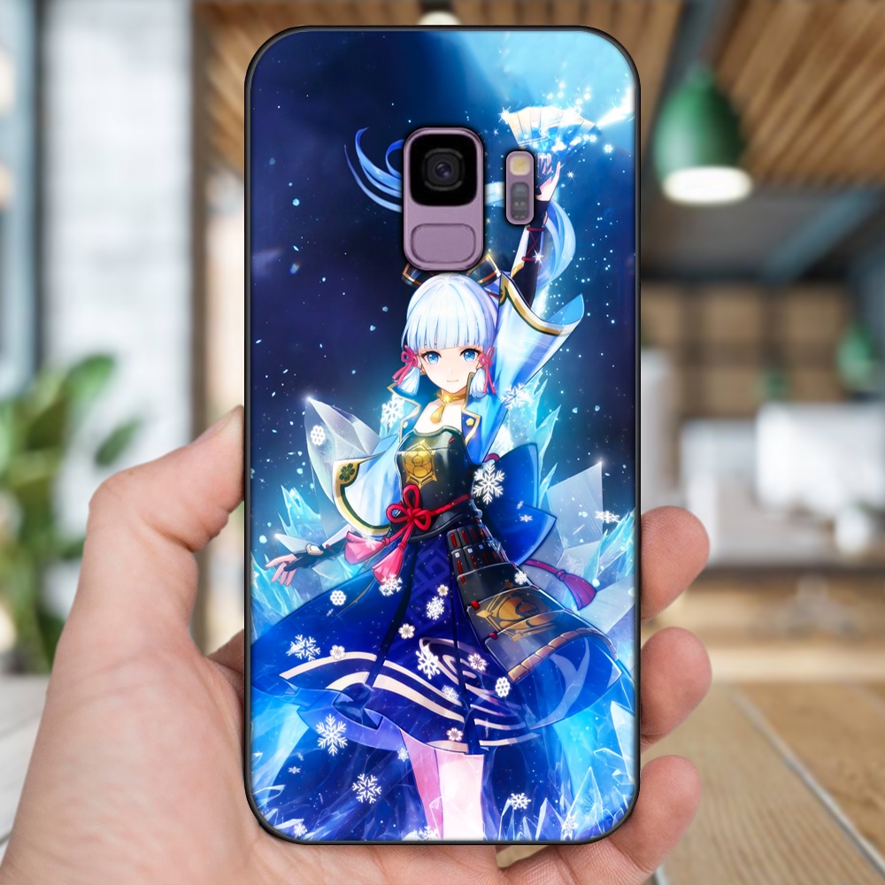 Ốp lưng Samsung S9 viền đen in hình Ayaka Genshin Impact