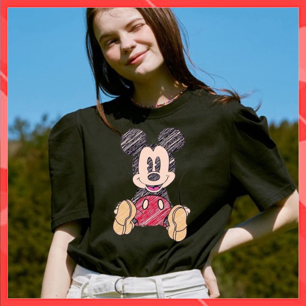 Áo Thun Phông Nam Nữ Form Rộng Familylove - Mẫu Áo Mickey Đẹp Cotton 100% Cao Cấp