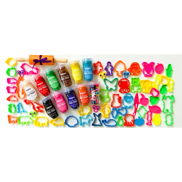 Combo Sắc màu Bột Nặn Đất Nặn An Toàn TEDU
