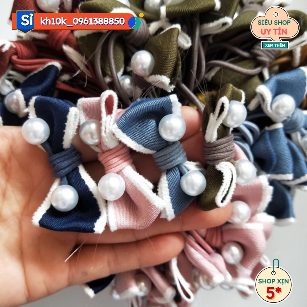 Sỉ 10 buộc tóc ruy băng nơ xinh hàn  37k