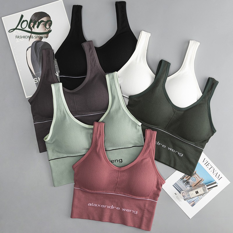 Áo bra croptop body Louro BL10, kiểu áo bra gym, yoga sexy thuộc bộ đồ tập có lót ngực, dáng crotop nâng ngực tôn dáng