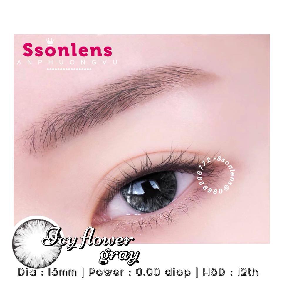 (CÓ CẬN) Mẫu Icy Flower 15mm- Vassen Contact Lens Kính áp tròng