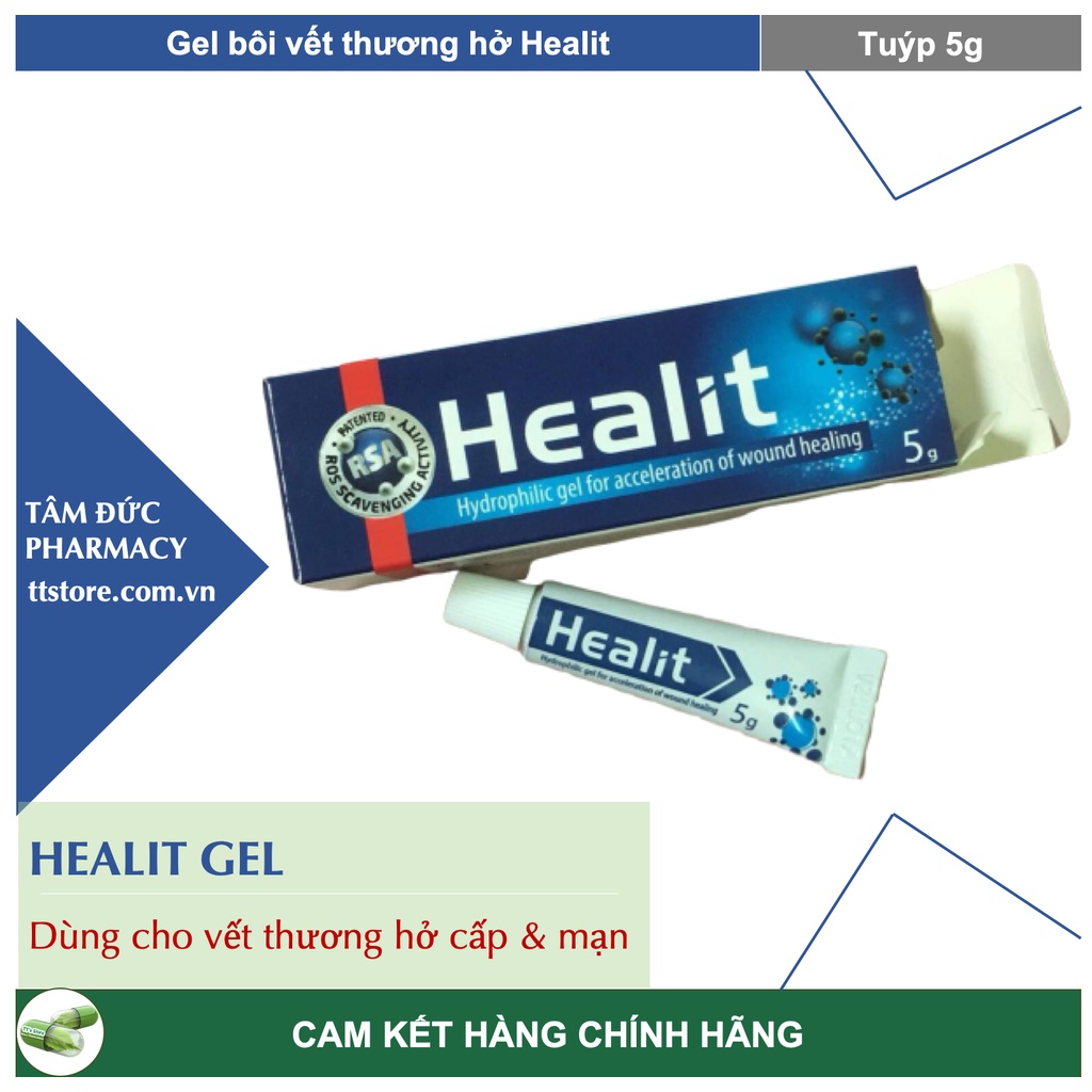 Healit gel - Gel bôi vết thương hở cấp và mạn tính