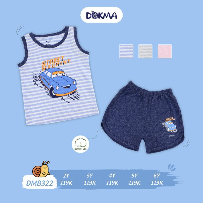 DOKMA 2022 - Bộ Ba Lỗ Kẻ cho bé trai, bé gái từ 2Y đến 6Y